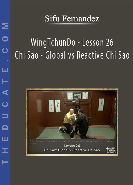 Sifu Fernandez - WingTchunDo - Lesson 26 - Chi Sao - Global vs Reactive Chi Sao