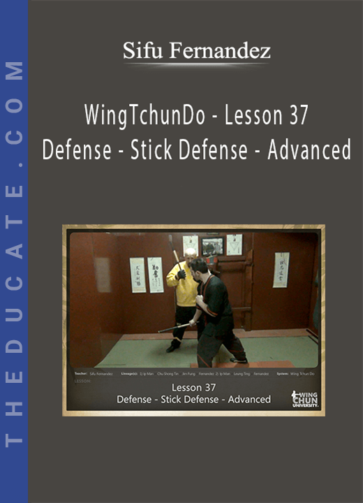 Sifu Fernandez - WingTchunDo - Lesson 37 - Defense - Stick Defense - Advanced