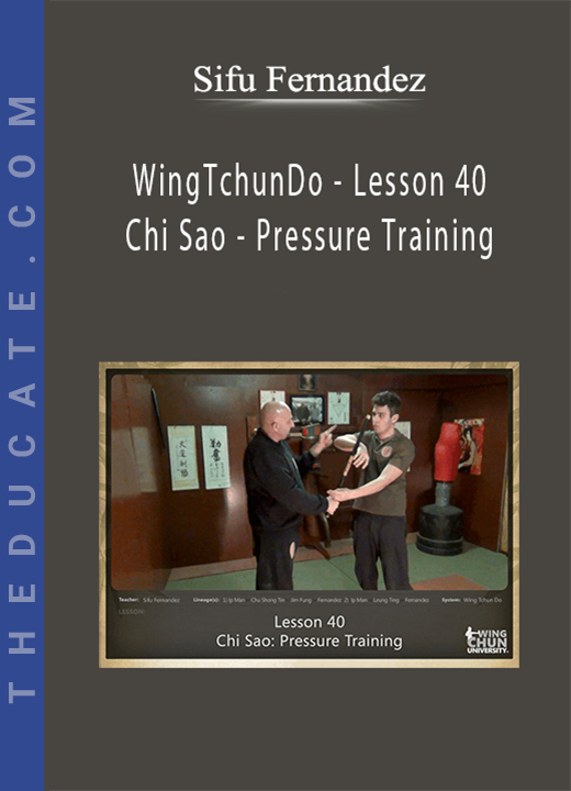 Sifu Fernandez - WingTchunDo - Lesson 40 - Chi Sao - Pressure Training