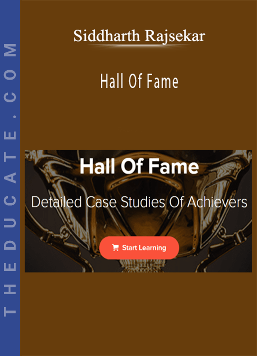 Siddharth Rajsekar - Hall Of Fame